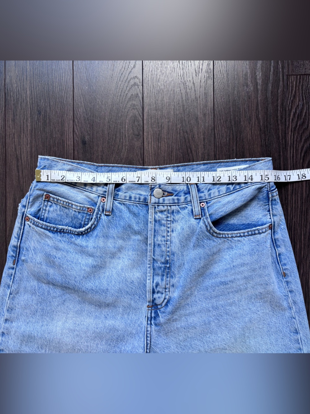 ARITZIA Denim Forum The Farrah High Rise Wide Leg Jeans - Light Wash - Size 31 - Picture 7 of 11